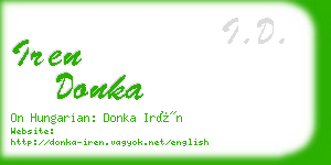 iren donka business card